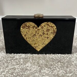 Heart Clutch and Cross Body Bag